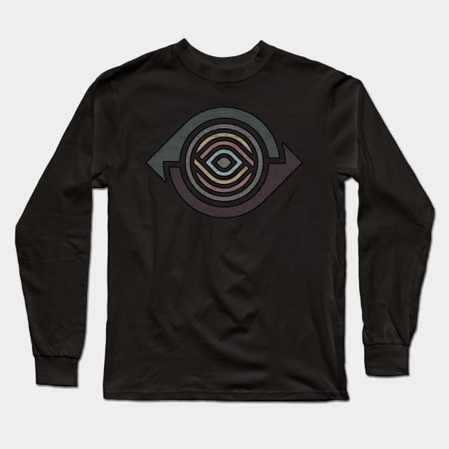 Abstract Geometry with Earth Tones Long Sleeve T-Shirt by ddtk